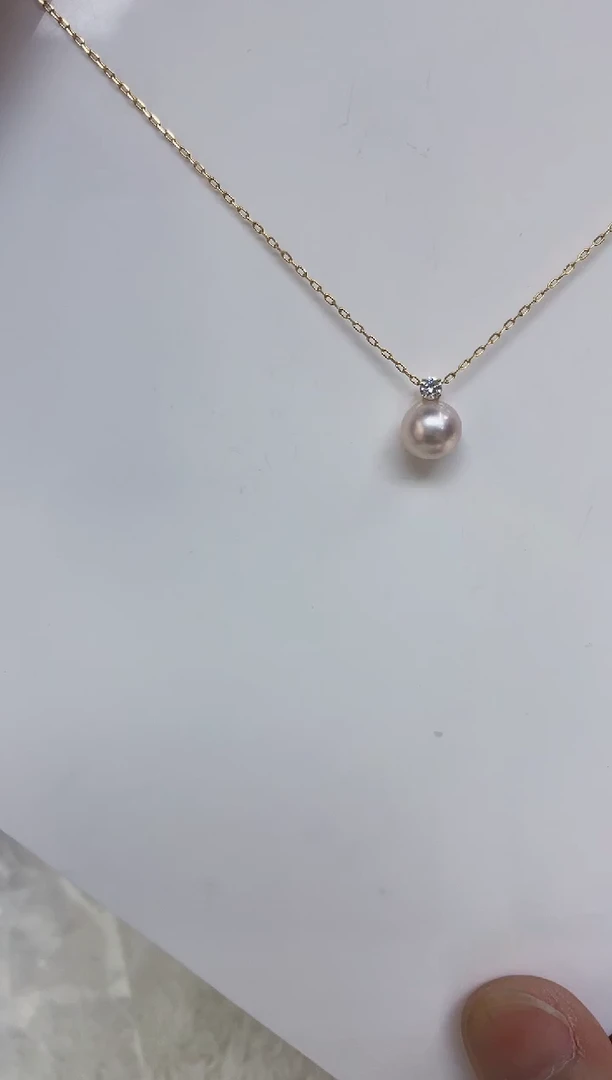 海水珍珠18K金镶嵌吊坠(赠链)