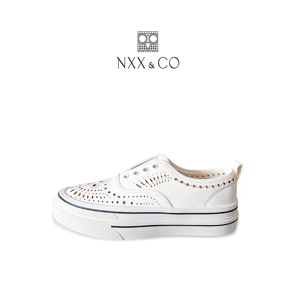 NXX&CO 若侨女鞋「呼吸刻度时尚双版设计｜白色镂空标自由刻度感 」