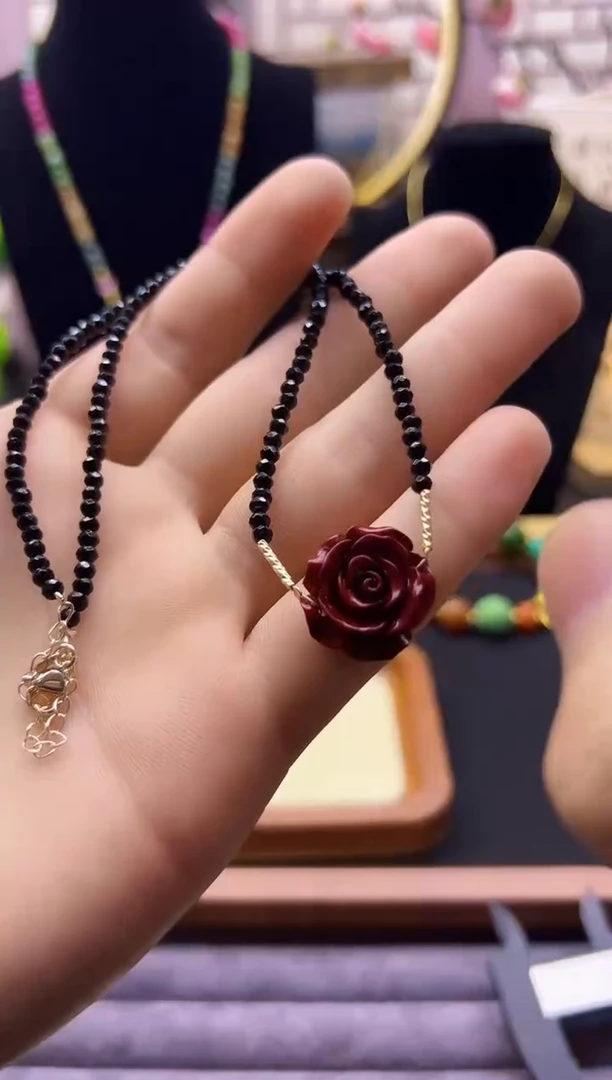 【闪购商品】尖晶石颈饰14K金镶嵌X257