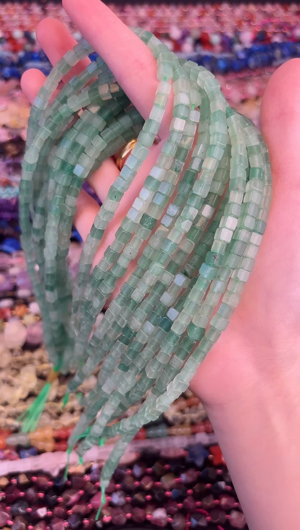 玛瑙/玉髓合金珠宝半成品绿东陵方糖