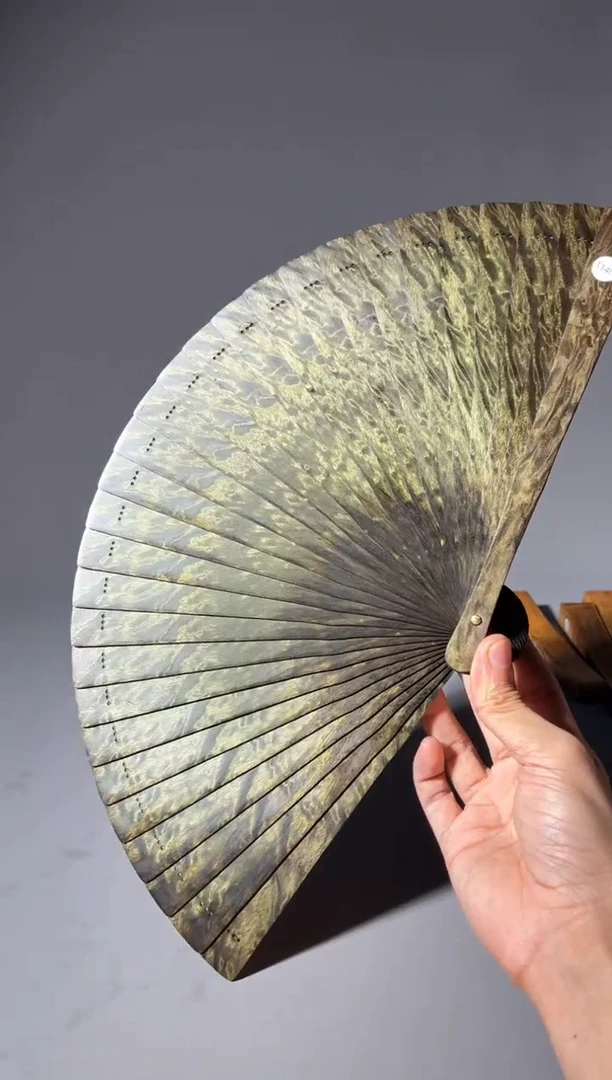 其他楠木（金丝楠）C****鱼号21cm乌木金丝楠小叶桢楠扇子3