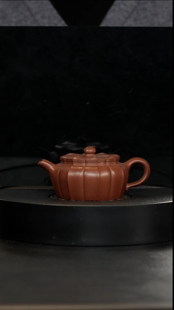 茶壶紫砂四号井负11米底槽青鸣远菱花200cc