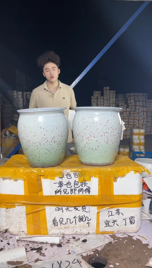 紫砂花盆紫砂花盆宜兴紫砂粗陶花盆18*21