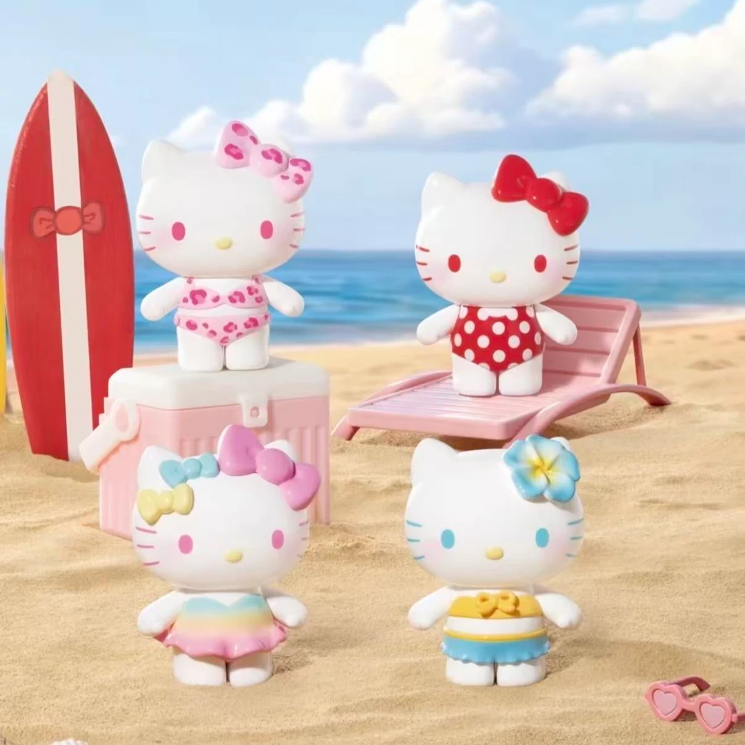 【代拆】Hello Kitty泳衣派对系列萌粒潮玩盲盒可爱手办摆件