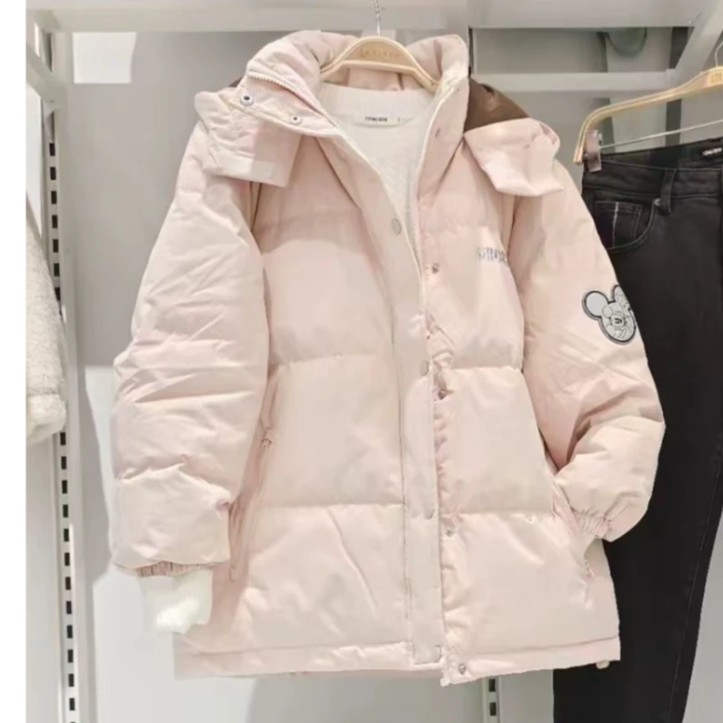 品牌剪标~冬季羽绒服女厚款米奇连帽保暖羽绒服(A14-3)30034