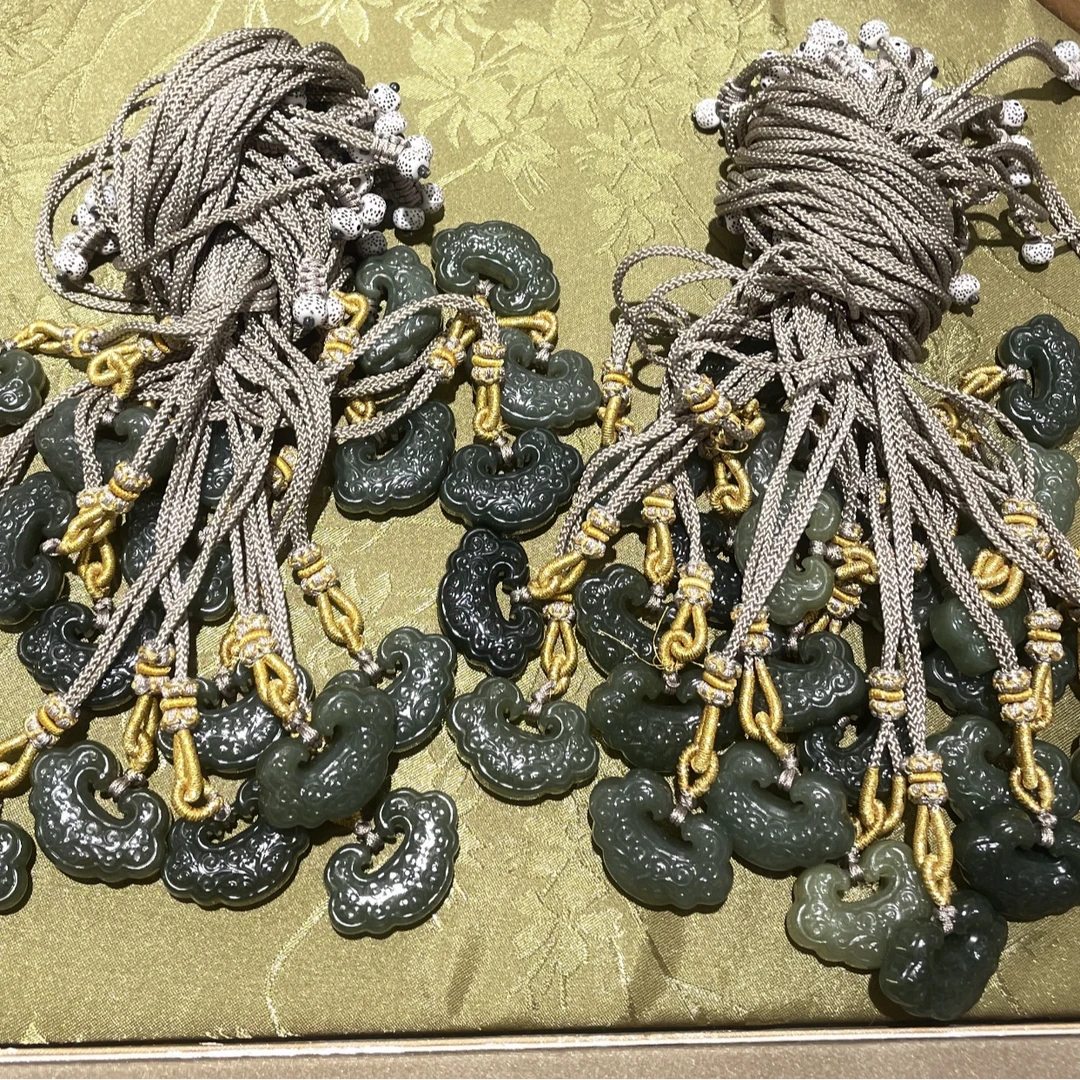 和田玉深晴祥紋如意锁挂件（多样性发1件）