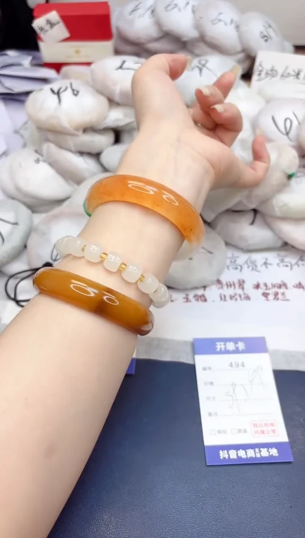 石英质玉手镯未镶嵌494-财气镯-圈口59