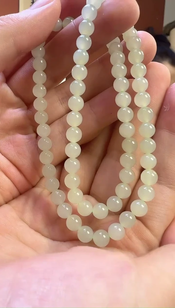 未镶嵌手串和田玉红***粑6mm