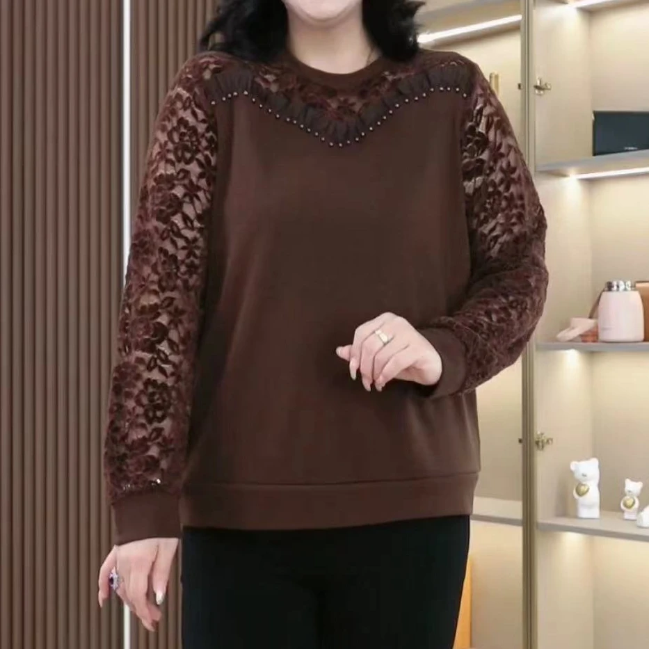 秋季提花咖色显白长袖ZB6117