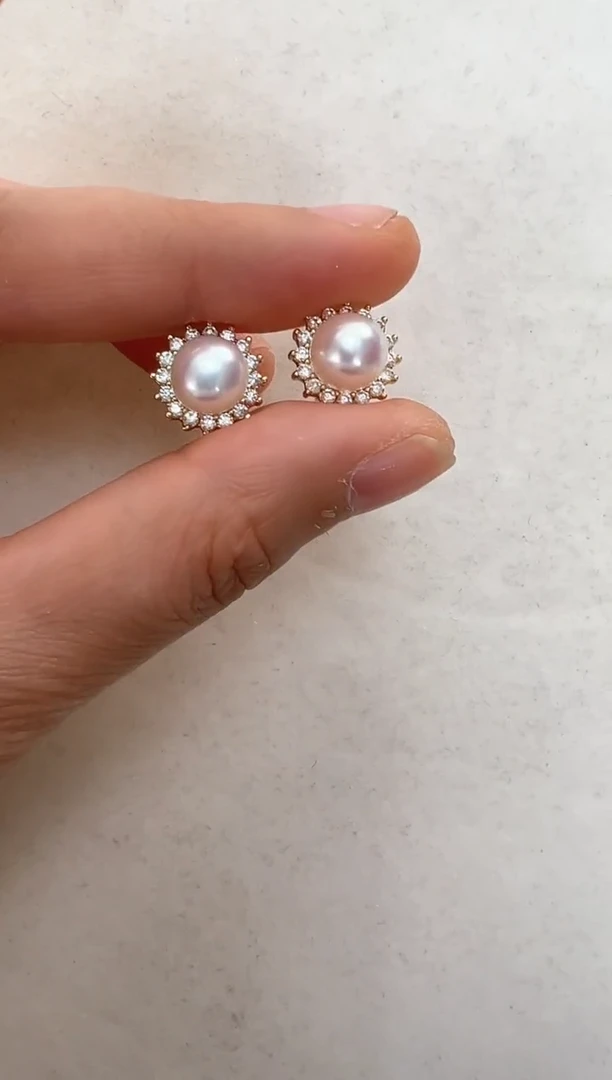 【闪购商品】淡水珍珠耳饰合金尖角太阳花