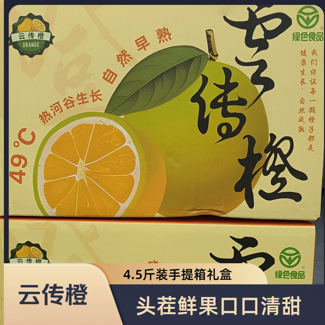 云传橙（手提礼盒）云南哀牢山青皮冰糖橙新鲜应季水果