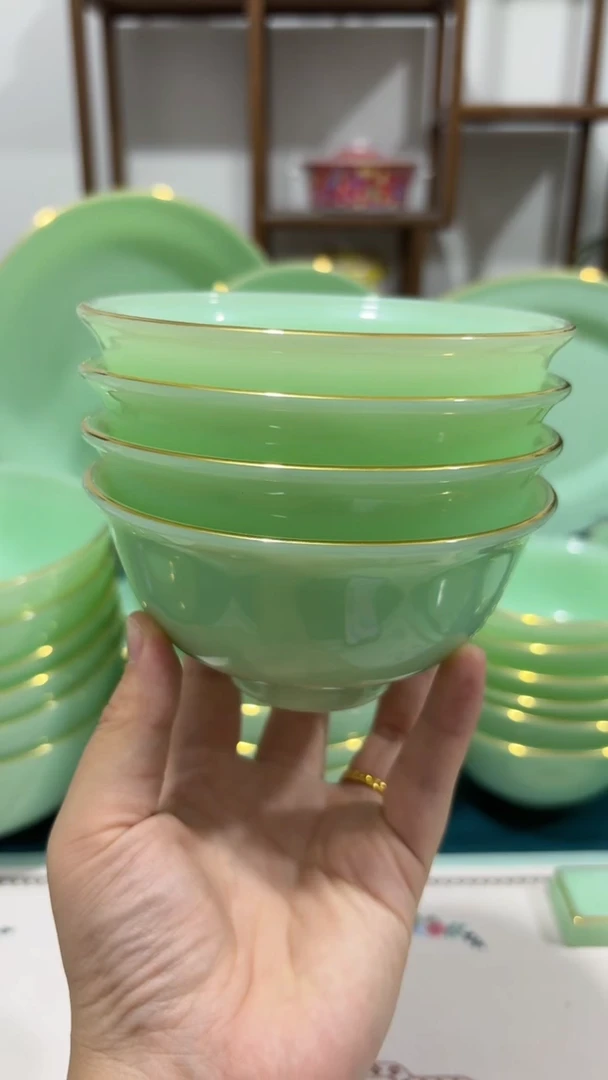 ·4.5英寸玉瓷碗4个口径11.5厘米