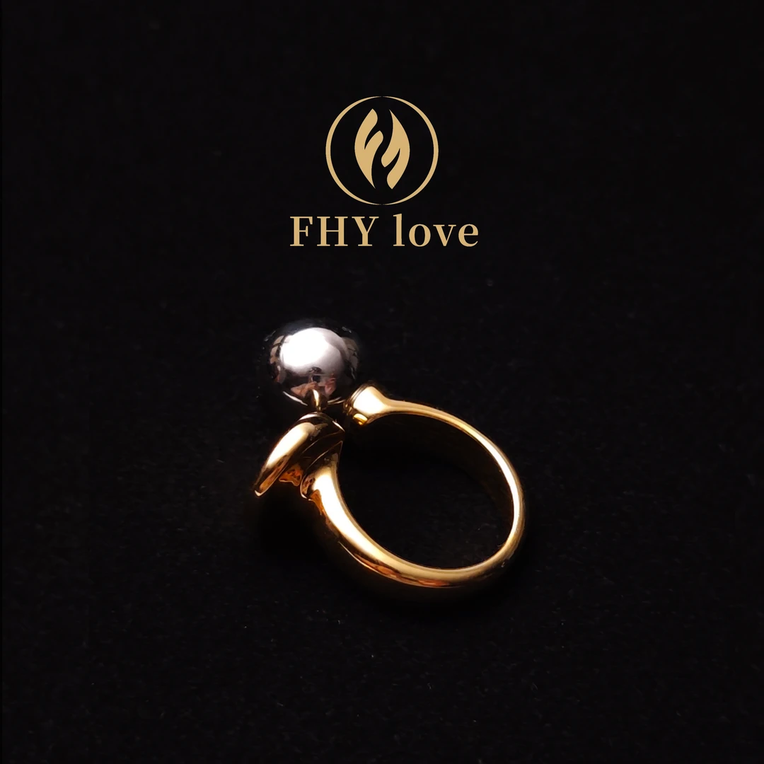 FHYlove 铜合金戒指 [钉语]时尚小众女简约个性光面指环RBR0144