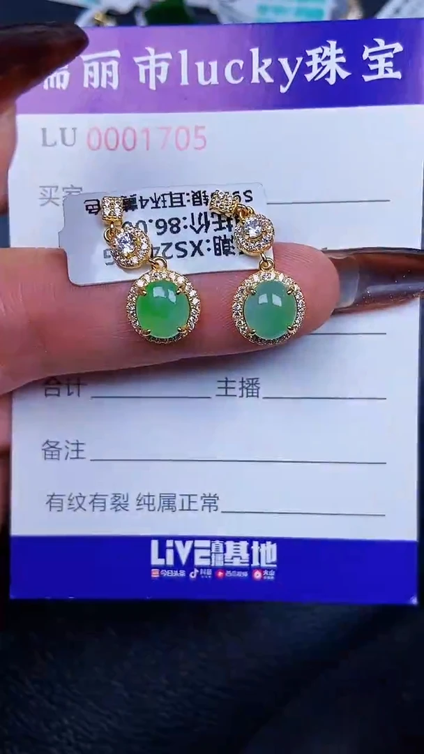 颈饰银S925镶嵌翡翠1705