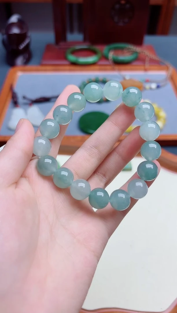 未镶嵌手链翡翠翡翠12mm手串*1 YD