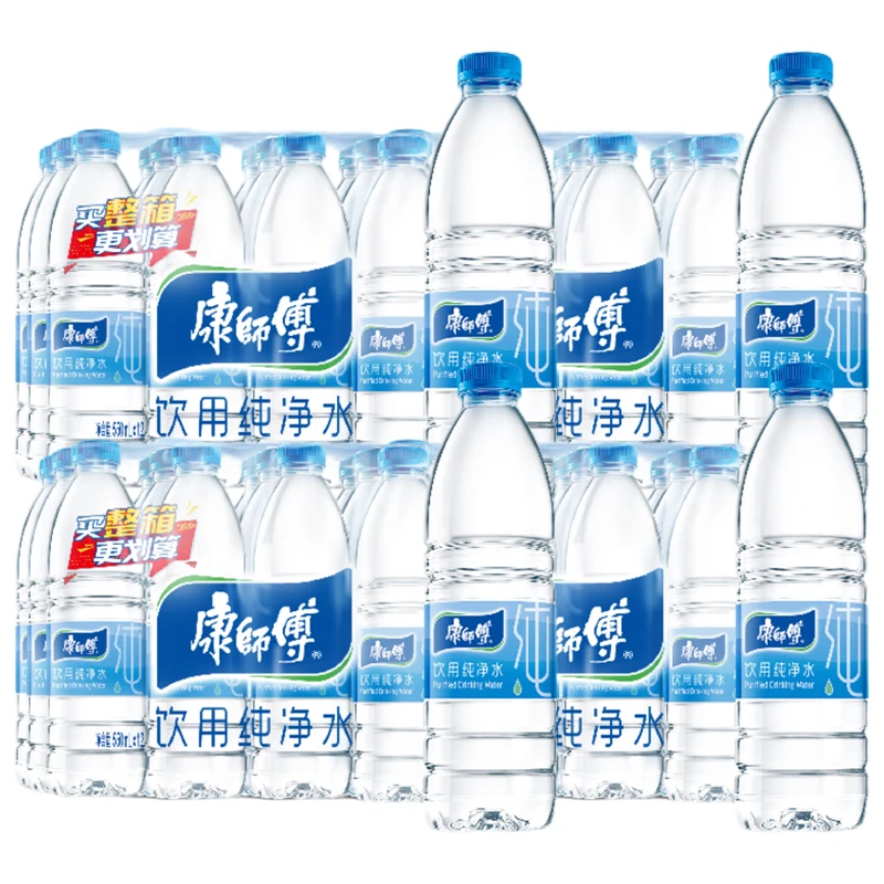 96瓶康师傅纯净水550ml*24瓶*4件家庭办公室家庭装饮用水整箱批发