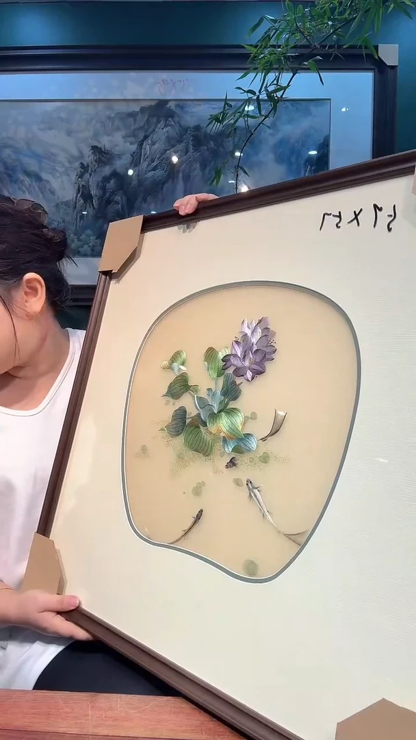 横款非遗苏绣手工刺绣装饰画不包邮