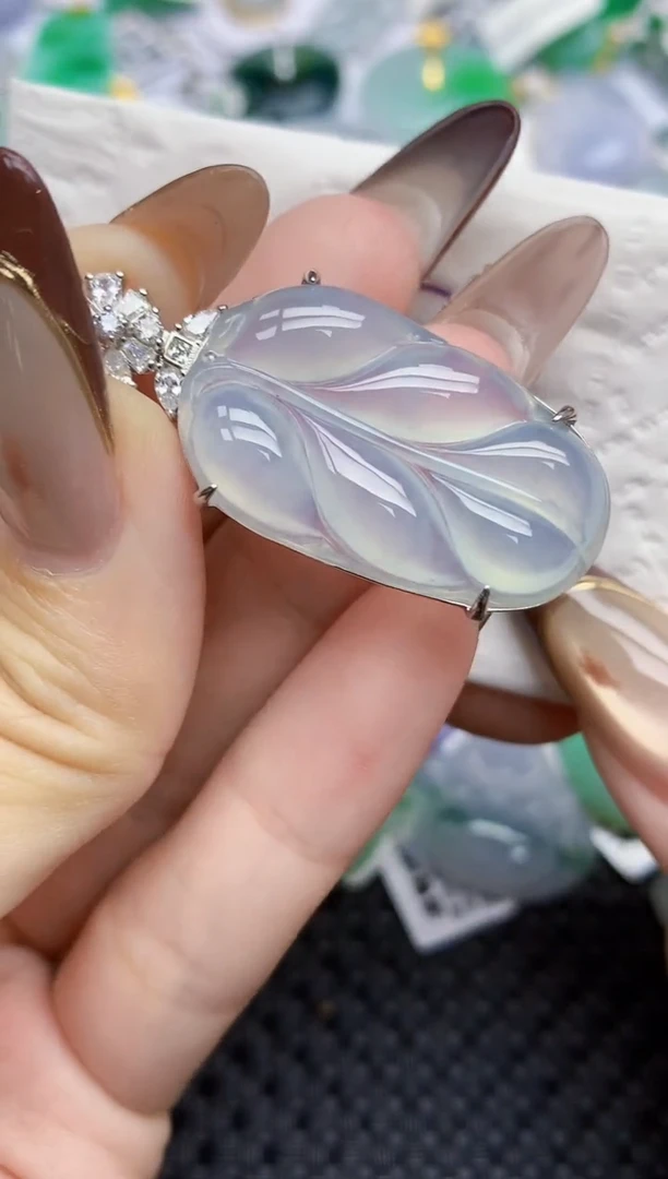 颈饰银S925镶嵌翡翠21   天然翡翠A货  百元以上9米证书费自理