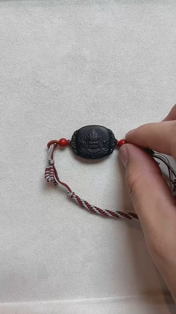 和田玉未镶嵌1黄财神手牌