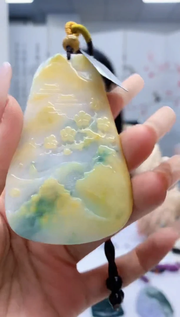 【闪购商品】定制翡翠未镶嵌0405lr-毛货挂件5