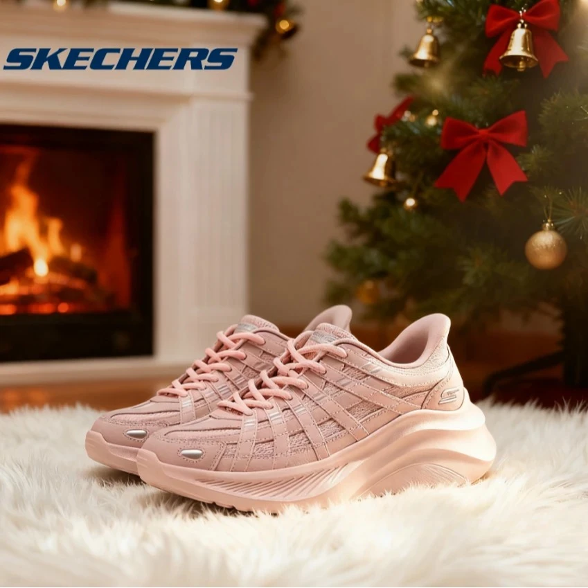 【糕糕鞋】斯凯奇官方女鞋低帮休闲运动鞋厚底增高轻便慢跑鞋117527