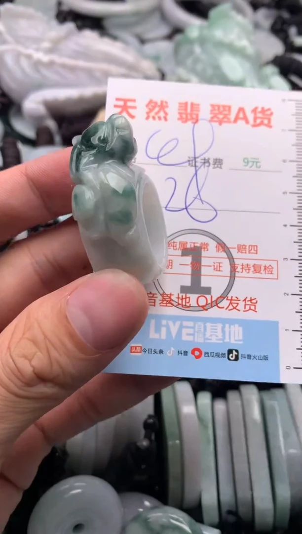 翡翠未镶嵌吊坠(不含链)1