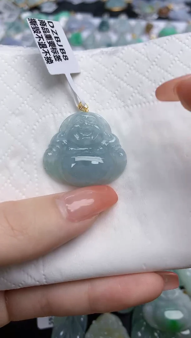 【闪购商品】翡翠颈饰18K金镶嵌天然缅甸翡翠A货