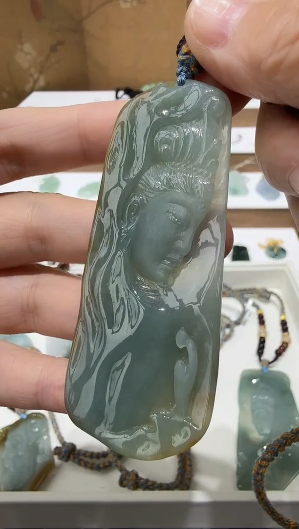 未镶嵌挂件翡翠A货翡翠多样性孤品国雕谢林工