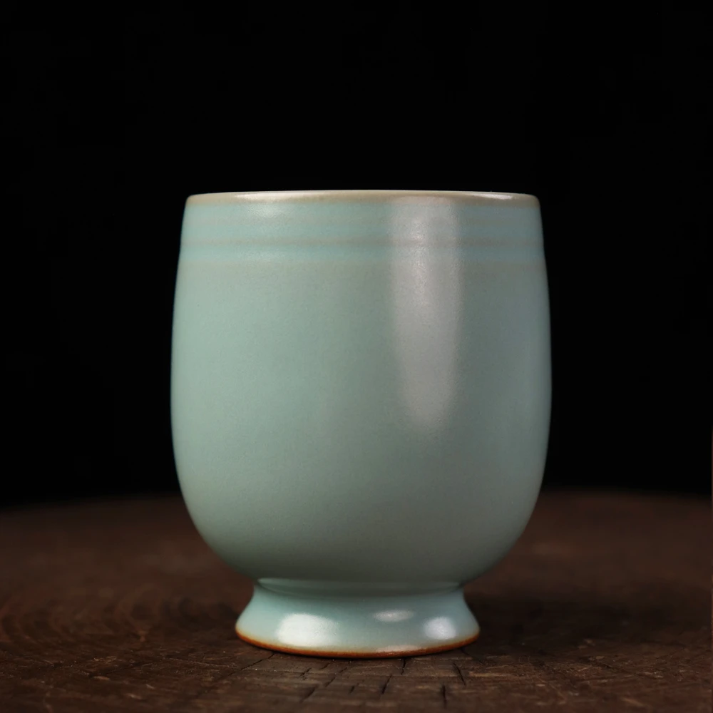 汝州原产地原矿釉仿古闻香主人杯家用纯手工汝窑复古陶瓷