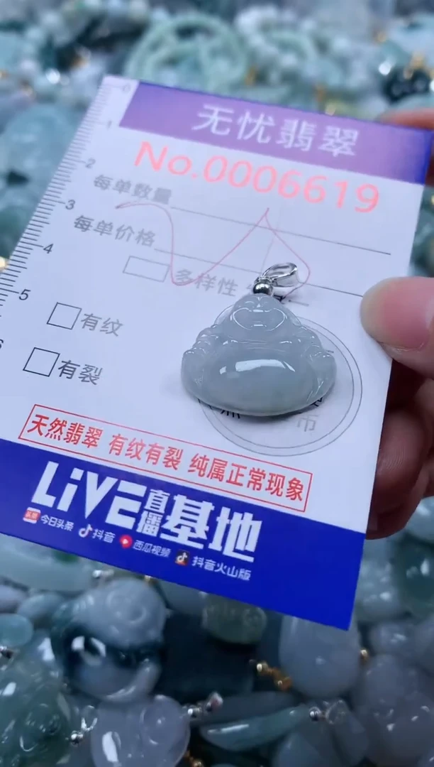 翡翠未镶嵌吊坠(不含链)6619