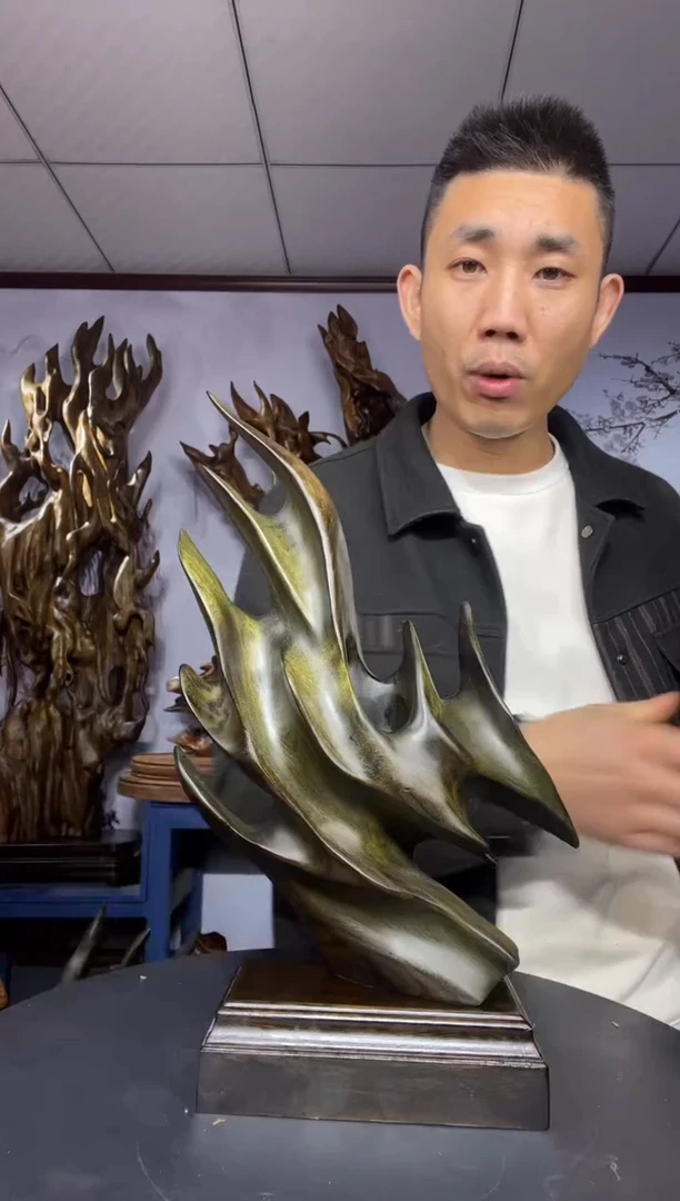 金丝楠木雕款福*金丝楠木工艺品摆件