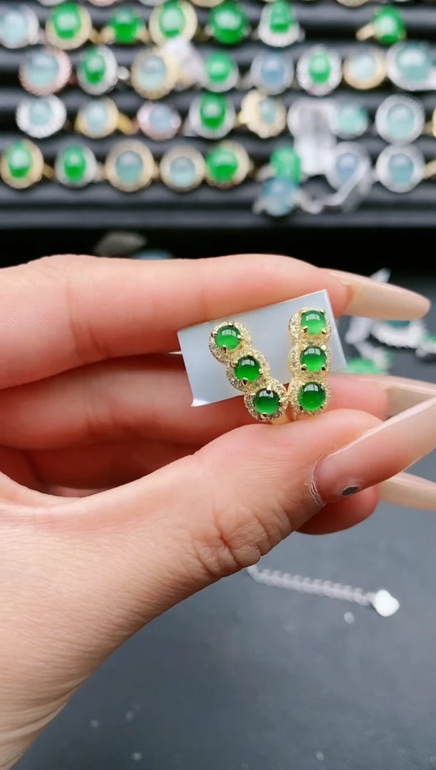 【闪购商品】翡翠戒指银S925镶嵌111111