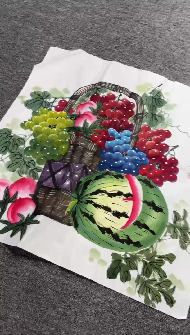 国画艺初美术馆精选链接--葡萄斗方