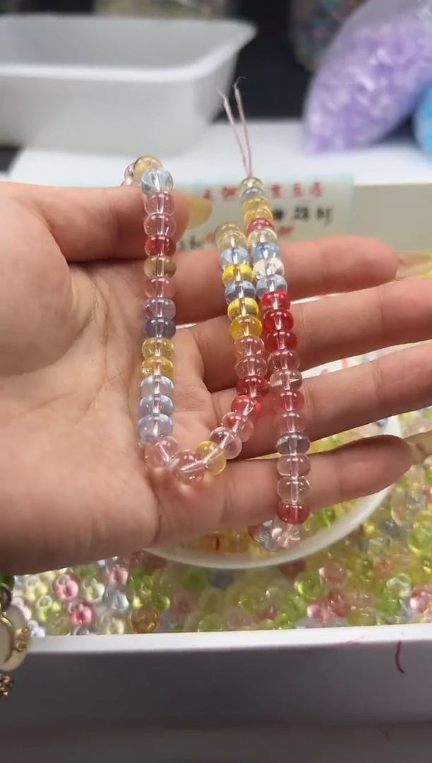 颈饰未镶嵌水晶w2931马卡龙阿赛算盘8*4mm*20颗