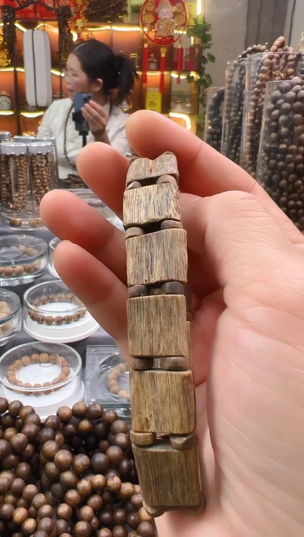 沉香手串棋楠沉水手牌珠单圈