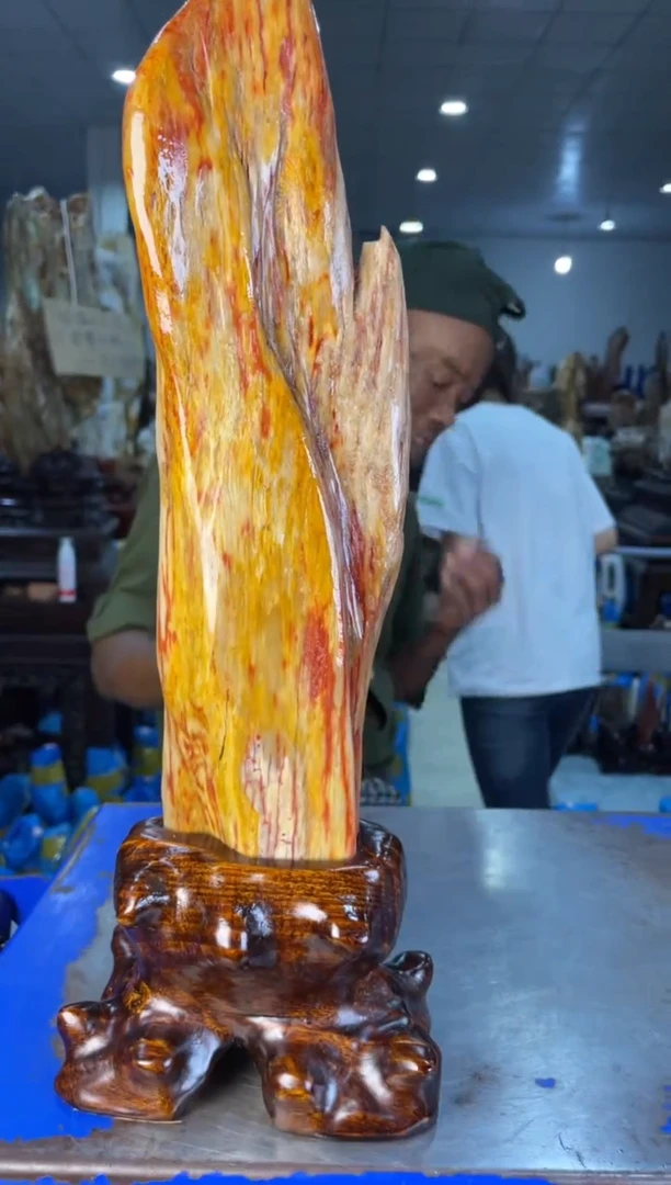未镶嵌摆件硅化玉13