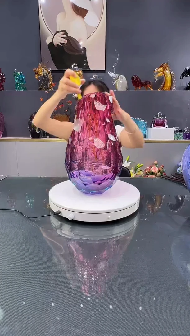 琉璃水晶琉璃花瓶1个