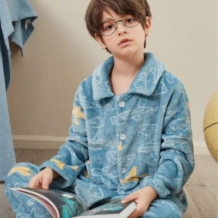 英博伦青少年男女秋冬款家居服套装(K中大童)