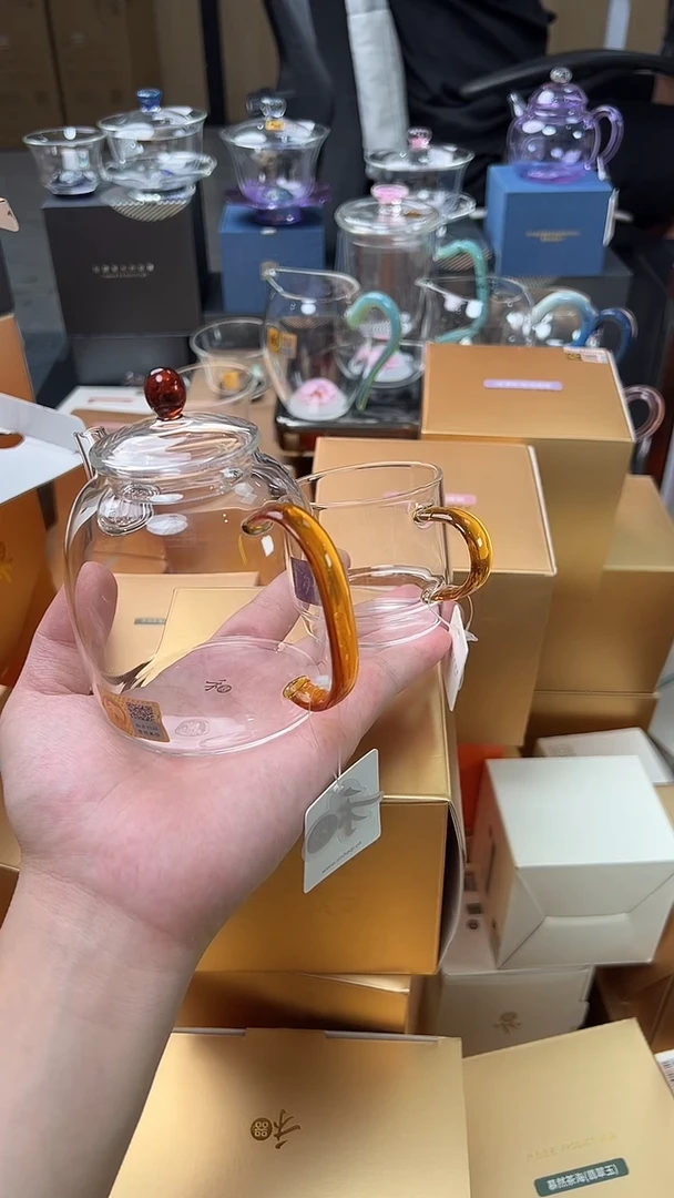 @@禾器晶彩宴臣壶琥珀色+逸杯琥珀2只
