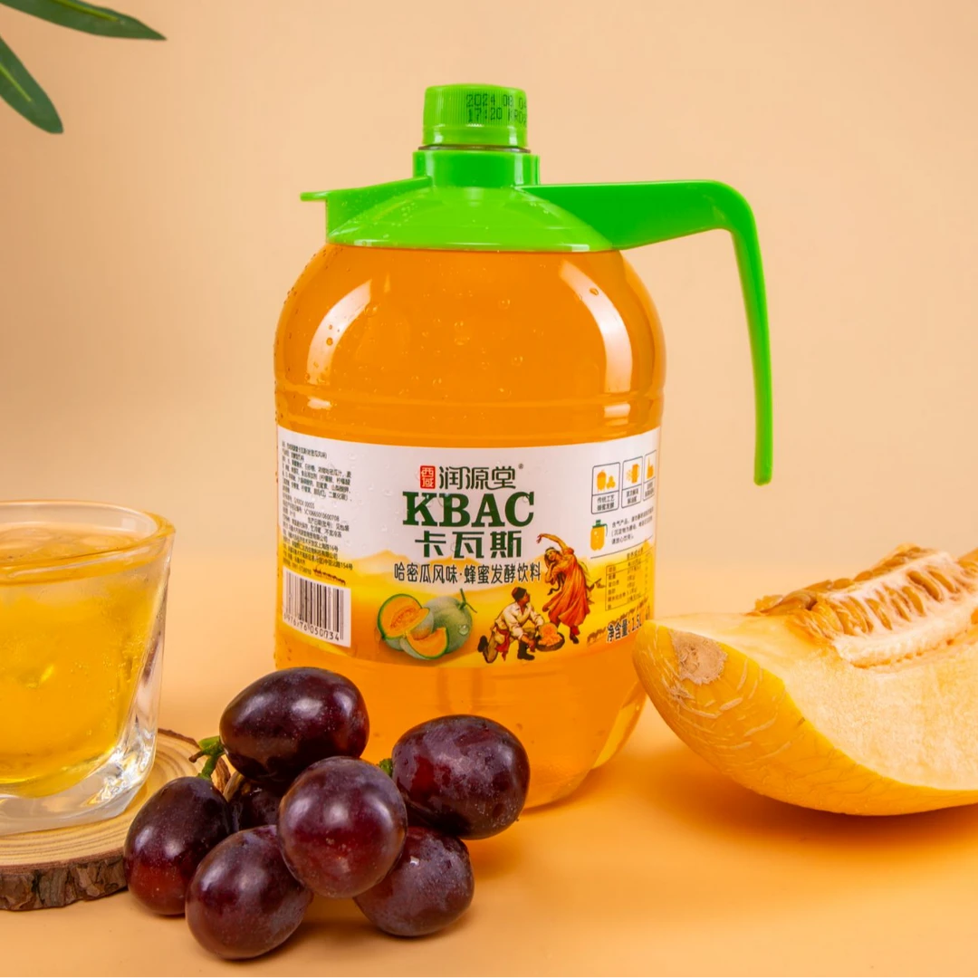 新疆西域润源堂卡瓦斯蜂蜜发酵格瓦斯1.5L哈密瓜味风味饮料饮品