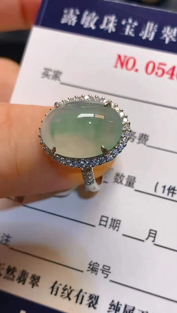 翡翠银S925镶嵌耳饰天然