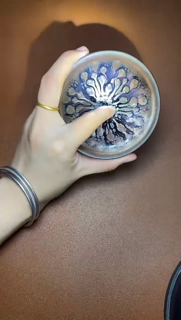 茶盏银孔雀 盏三疯建盏茶器