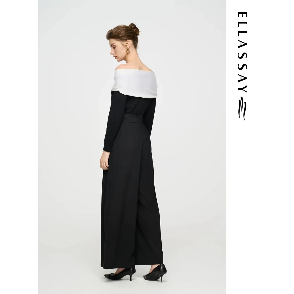 ELLASSAY/歌力思简约气质秋季休闲裤宽松气质百搭EWD363K00800911