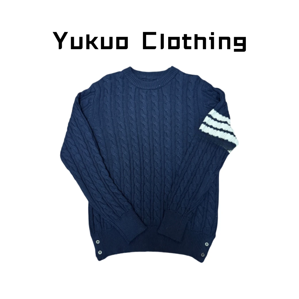 成人三色简约圆领针织衫