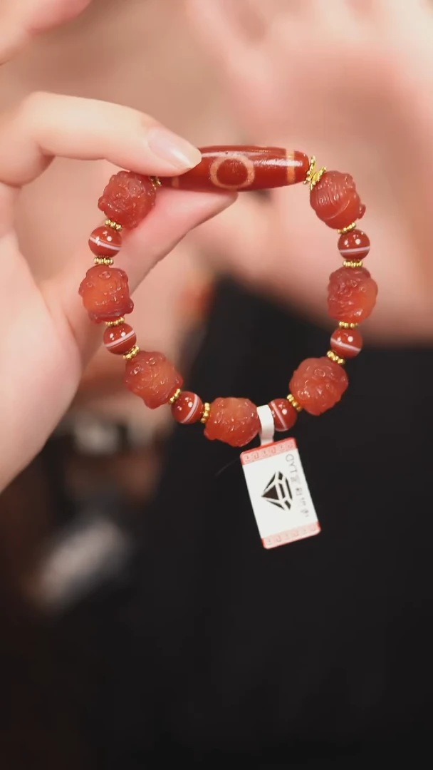 玛瑙/玉髓（覆膜）颈饰未镶嵌传世珠宝