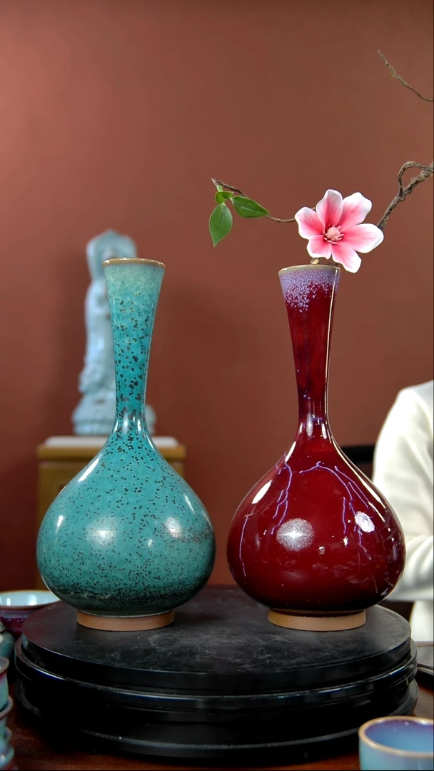 摆件大宋官窑【2#鹅颈瓶 一对】