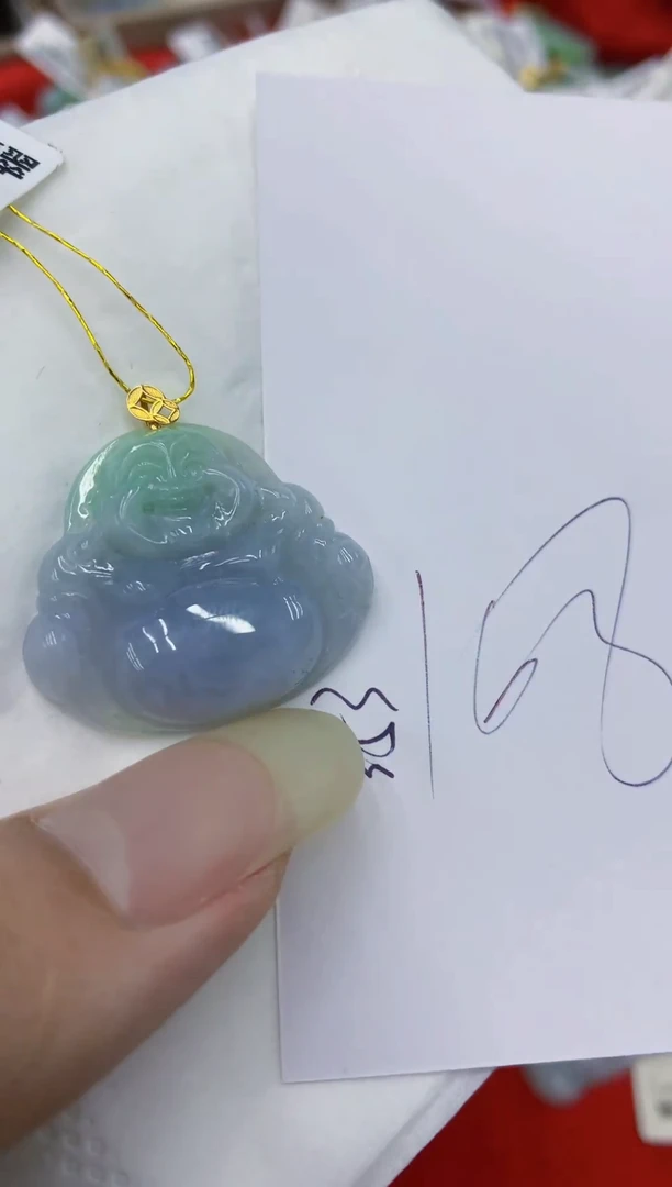 翡翠18K金镶嵌颈饰111111111111