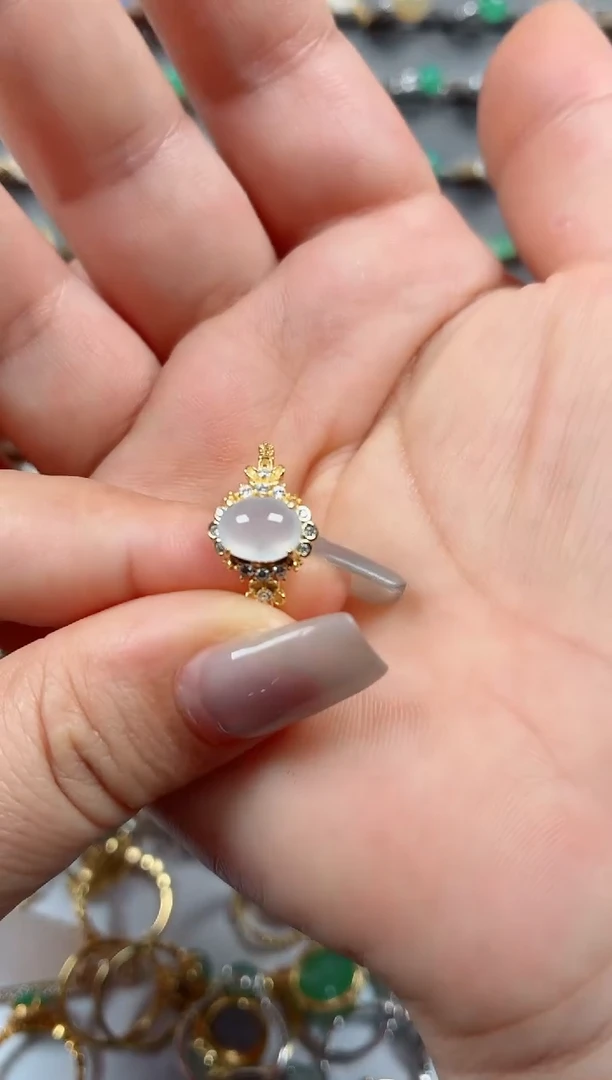 银S925镶嵌戒指翡翠.