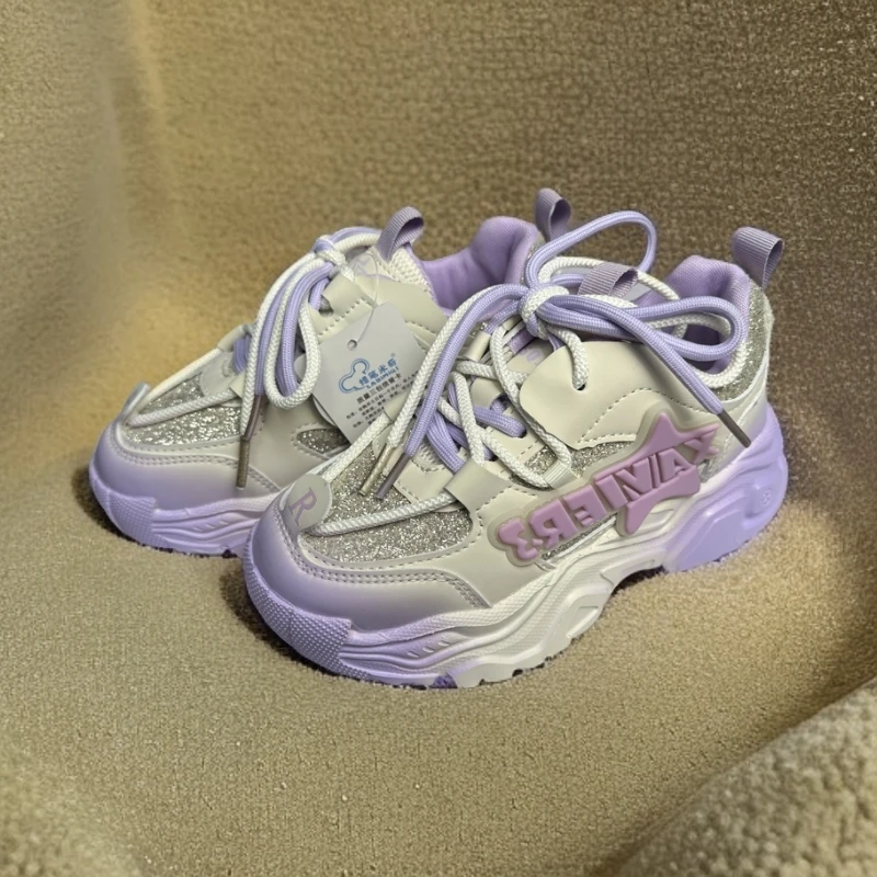 【断码老爹鞋】温州童鞋四季女童鞋紫色系6666