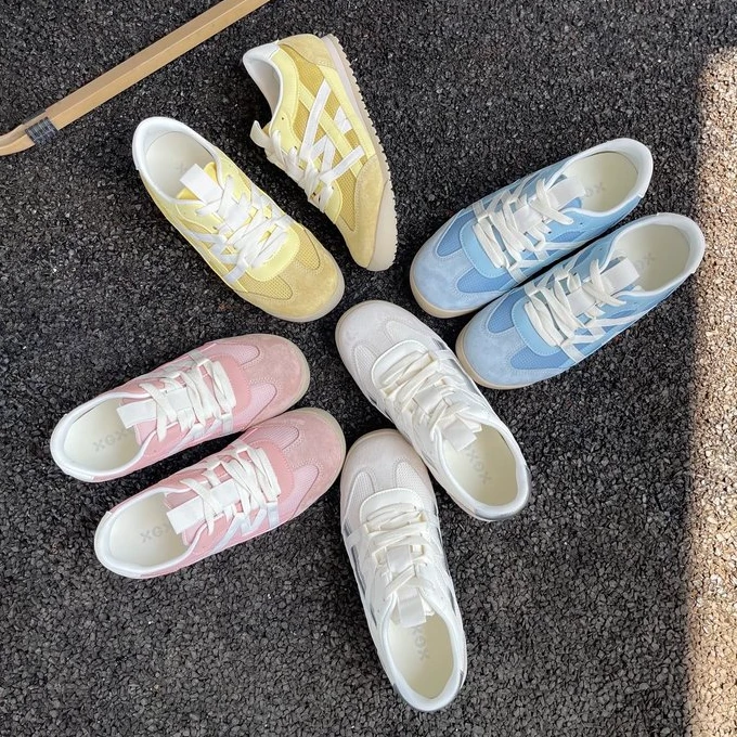 XGXC真皮透气阿甘德训鞋女软底软面云感运动休闲鞋XG2630